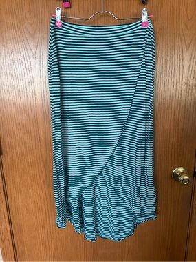 Gap Striped Hi-Lo Midi Skirt